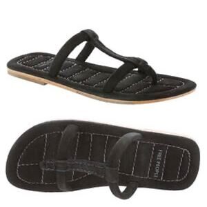 FREE PEOPLE Black Strap Sandal Hadden